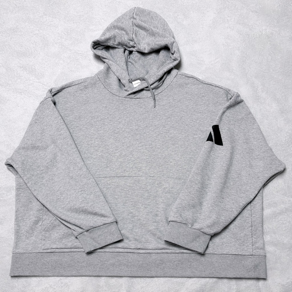 Adidas Essentials Gray Pullover Hoodie Mens XL Athletic Sweatshirt
